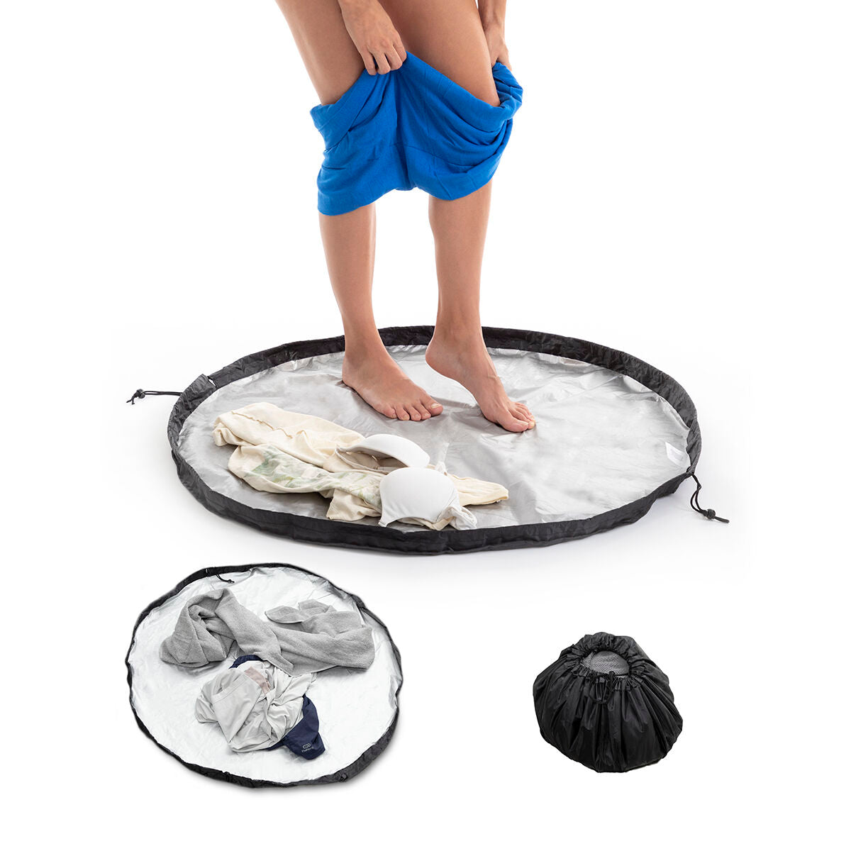 2-in-1 pukuhuonealusta ja vedenkestävä kassi Gymbag